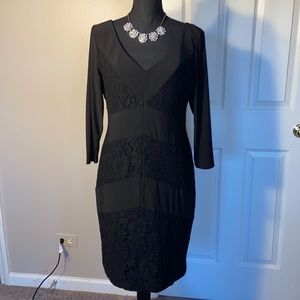 COPY - Ralph Lauren heavy weight, lace V-neck long sleeve dress